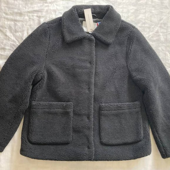 Rebecca Minkof black boa jacket sz.L - Picture 2 of 4